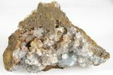 Blue Bladed Barite Crystal Clusters with Calcite - Morocco #204050-2